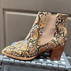 Vince Camuto Chic Snakeskin Ankle Boots